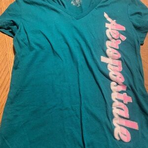 Aeropostale Turquoise Crew Neck Tee